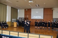 卒業探究チャレンジ発表会、3年生を送る会がありました。